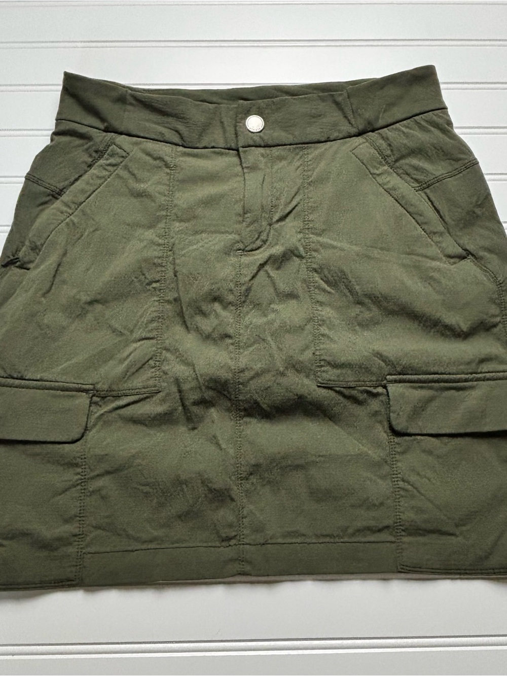 Athleta Olive Green Cargo Mini Skirt 6T